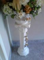capodimonte vintage porcelain plant stand and flower pot