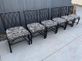 Set of six dining chairs