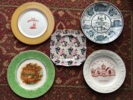 Antique Vintage Decorative Souvenir Plates 6 pieces 